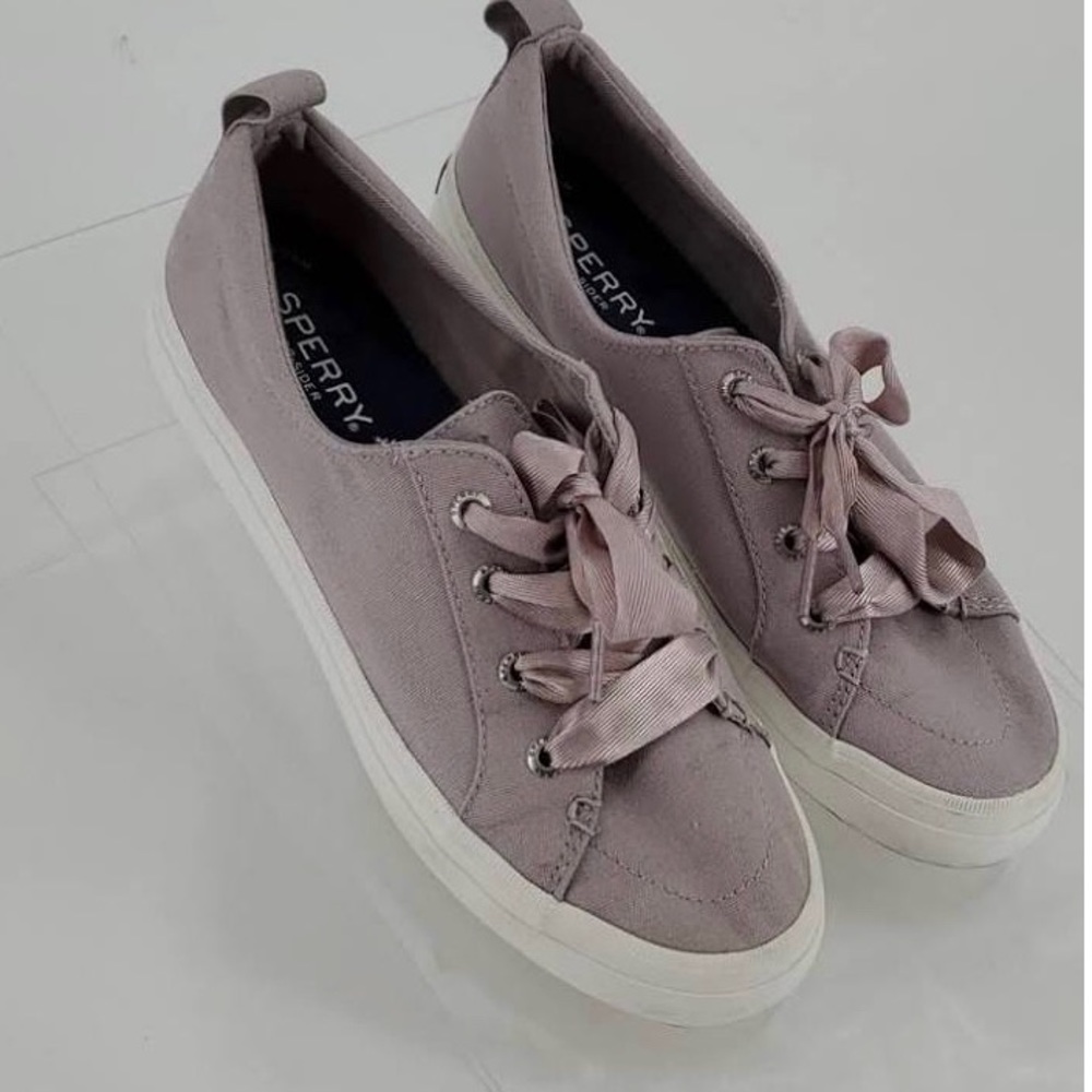 💜SPERRY PURPLE RIBBONS SHOES💜 never worn